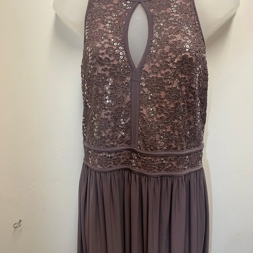 Night Way Collections Lavender Sequin Dress, Christmas Wedding New Years size 12 - Picture 2 of 4